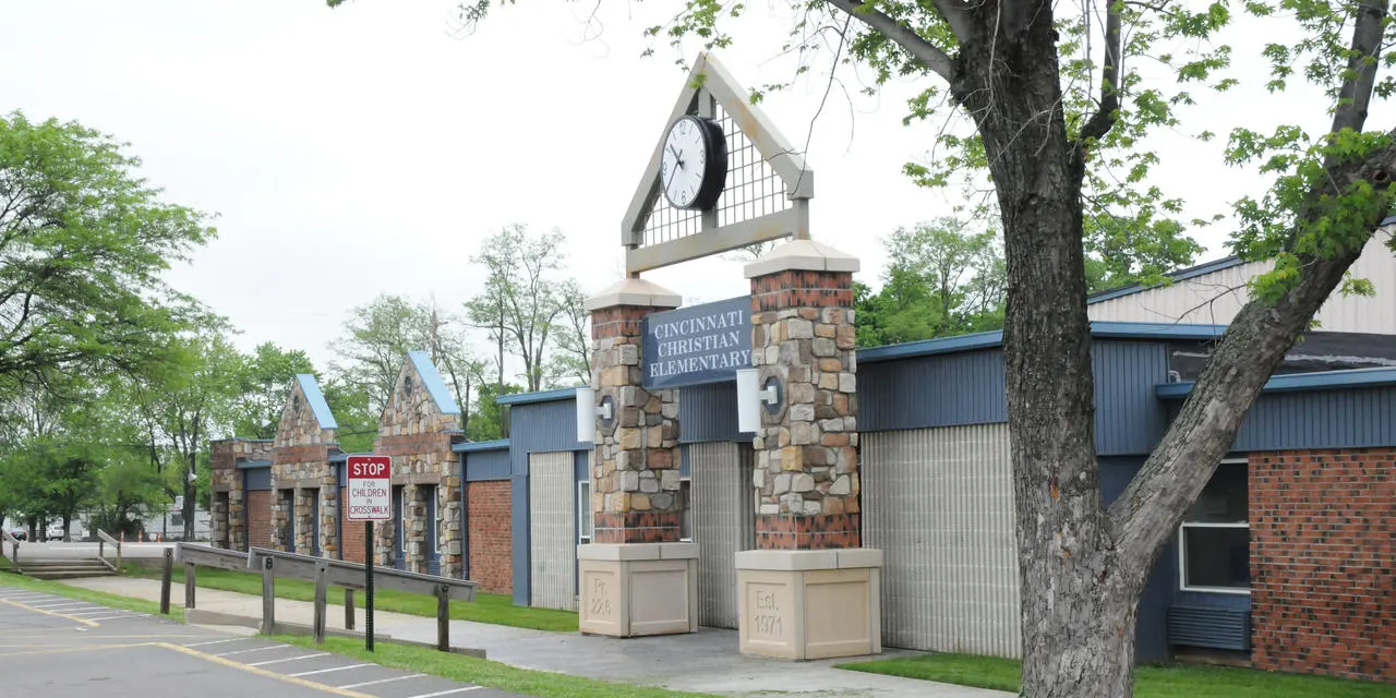 The entrance to Cincinnati Christian Elementary
